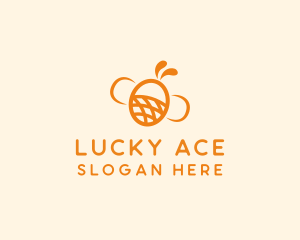 Orange Bee Insect logo design