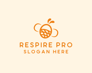 Orange Bee Insect logo design