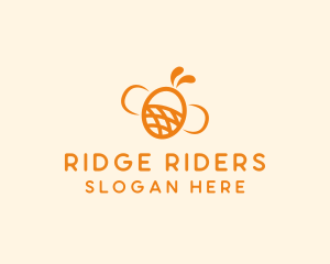 Orange Bee Insect logo design