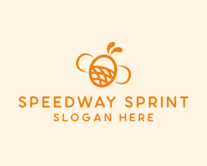 Orange Bee Insect logo design