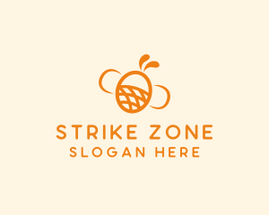 Orange Bee Insect logo design