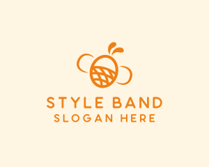 Orange Bee Insect logo design