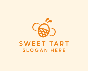 Orange Bee Insect logo design