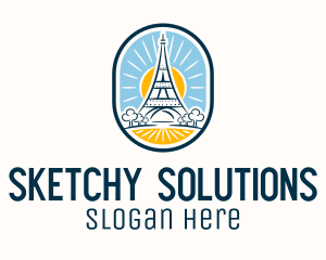 Eiffel Tower Paris Drawing logo
