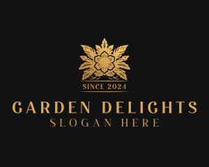 Golden Flower Garden logo design