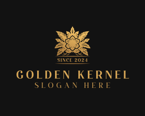 Golden Flower Garden logo design