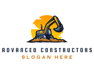 Industrial Digging Excavator logo design