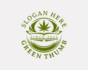 Organic Marijuana Weed logo design