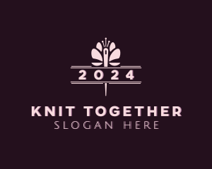 Knitting Butterfly Stitching logo