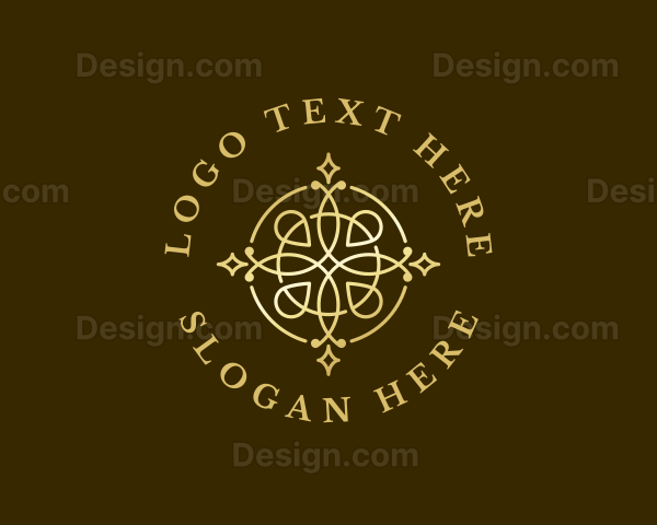 Luxury Metallic Ornament Logo