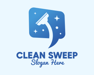 Cleaning Service Message  logo design