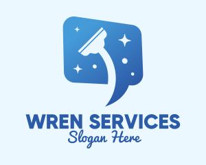 Cleaning Service Message  logo design