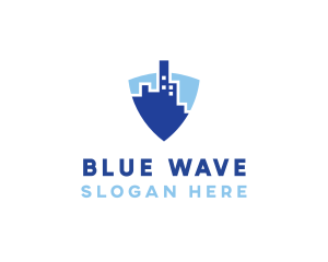 Blue Shield City Building logo design