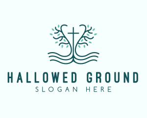 Holy Crucifix Tree logo design