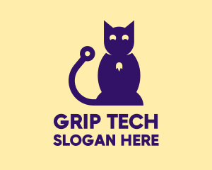 Modern Tech Cat logo design