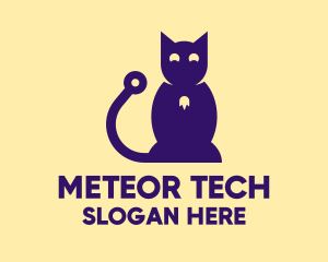 Modern Tech Cat logo design