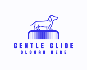 Dog Comb Grooming logo