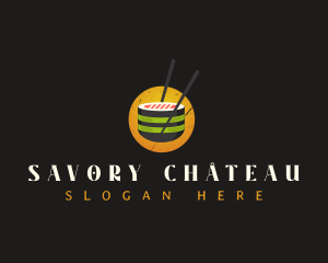 Sushi Gourmet Cuisine logo design