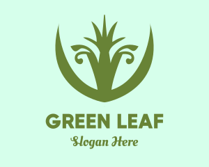 Green Grass Plant  logo design