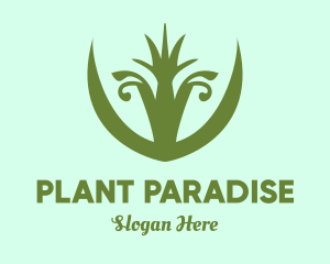 Green Grass Plant  logo design