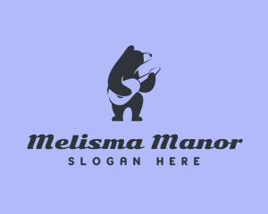 Bear Guitar Musician logo