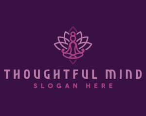 Wellness Yoga Lotus logo design