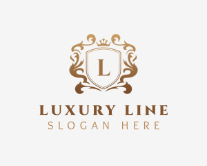 Luxury Jewelry Boutique Shield logo design