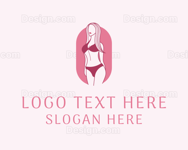Bikini Woman Fashion Logo