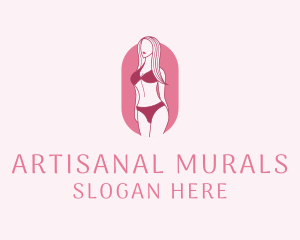 Bikini Woman Fashion logo design