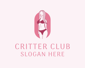 Bikini Woman Fashion logo design