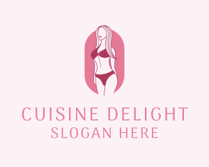 Bikini Woman Fashion logo design