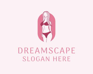 Bikini Woman Fashion logo design