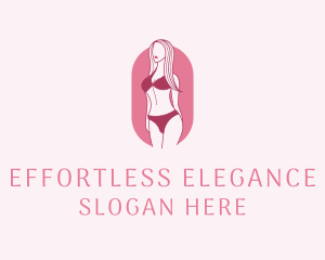 Bikini Woman Fashion logo design