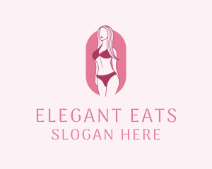 Bikini Woman Fashion logo design