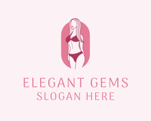 Bikini Woman Fashion logo design