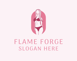 Bikini Woman Fashion logo design