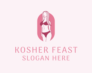 Bikini Woman Fashion logo design