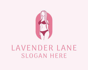 Bikini Woman Fashion logo design