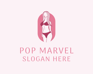 Bikini Woman Fashion logo design