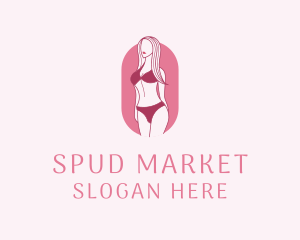 Bikini Woman Fashion logo design