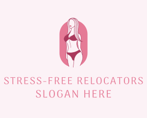 Bikini Woman Fashion logo design