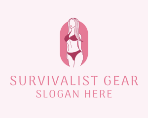 Bikini Woman Fashion logo design