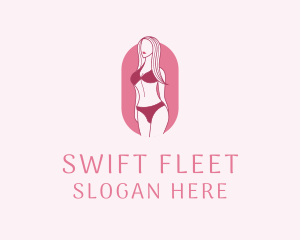 Bikini Woman Fashion logo design