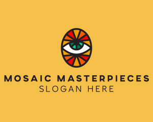 Mosaic Eye Sight logo design