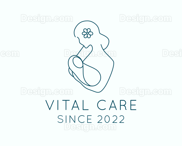Flower Woman Baby Logo