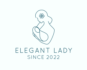 Flower Woman Baby logo design