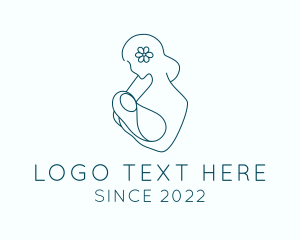Obstetrics - Flower Woman Baby logo design