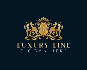 Crown Lion Luxury logo design