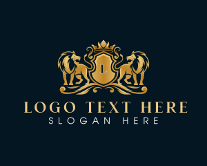 King - Crown Lion Luxury logo design