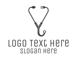 Food - Dietician Food Stethoscope logo design